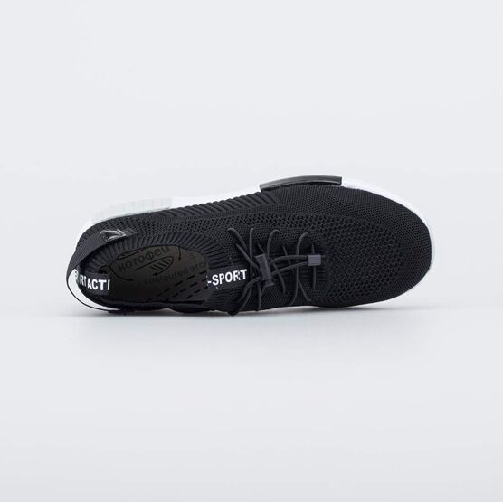 741086-12 Черные текстильные кроссовки для мальчики черный фото №4