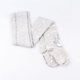 07832446-40 Колготки хлопковые Peppy Woolton серый для девочки светло-серый