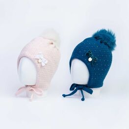 07811144-40 Шапка для девочки, синий для девочки светло-синий фото №2