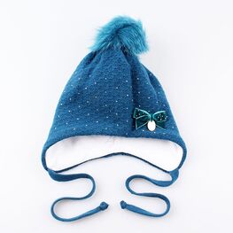07811144-40 Шапка для девочки, синий для девочки светло-синий