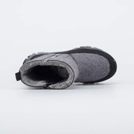 767058-41 Валенки на молнии для мальчики серый фото №4