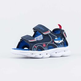 324044-11 Пляжная обувь с LED-подсветкой на подошве для мальчики светло-синий