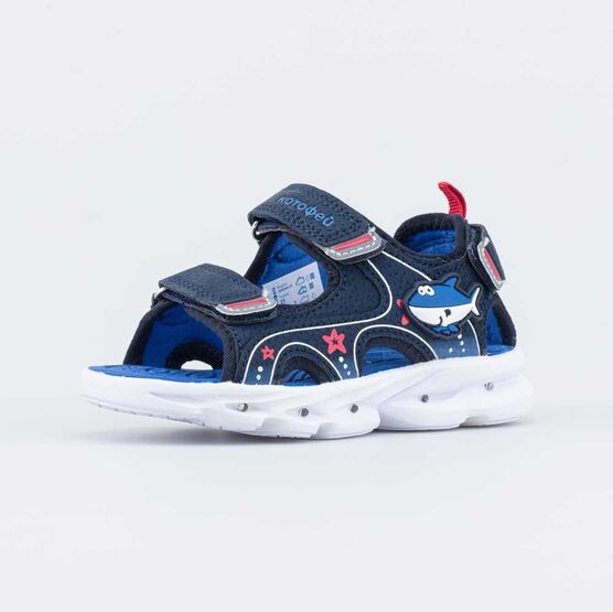 324044-11 Пляжная обувь с LED-подсветкой на подошве для мальчики светло-синий