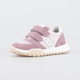 344499-15 Кроссовки на липучках Три звезды для девочки сиреневый