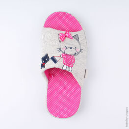 531045-11 Тапочки для девочки сер-фук фото №4