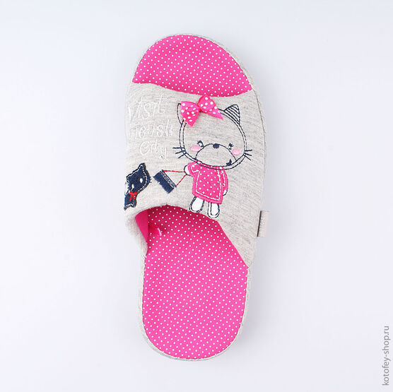 531045-11 Тапочки для девочки сер-фук фото №4