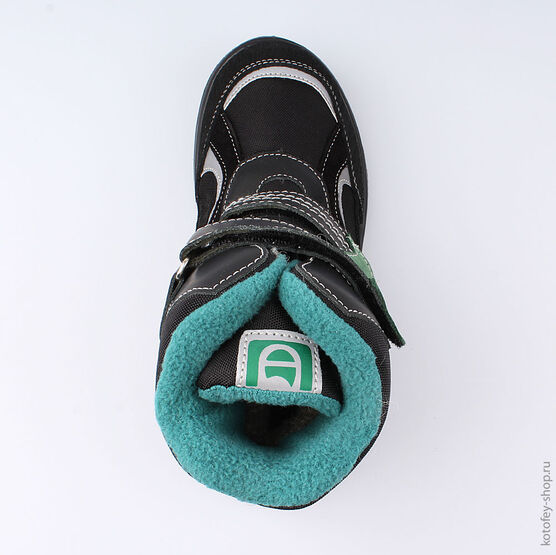 754913-44 Мембранные ботинки для мальчики чер-зел фото №4