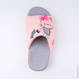 531045-12 Тапочки для девочки коралл фото №4