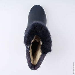 662140-42 Сапожки для девочки светло-синий фото №4