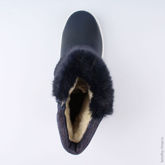 662140-42 Сапожки для девочки светло-синий фото №4