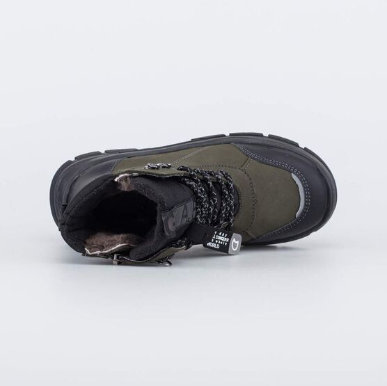 552308-51 Кожаные ботинки для мальчика для мальчики оливковый фото №4