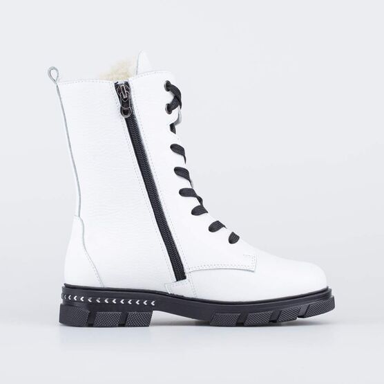 Белые высокие ботинки для девочки для девочки цвет белый купить за 3790 винтернет-магазине Котофей с доставкой: цена, фото,отзывы