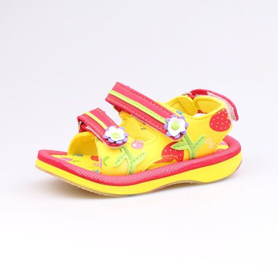 225025-11 Пляжная обувь желтая для девочки желтый