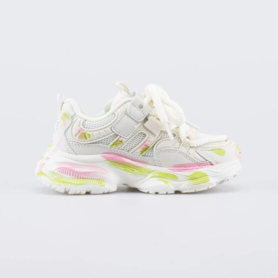 344534-11 Бежевые кроссовки на платформе Акварель для девочки бежевый фото №2