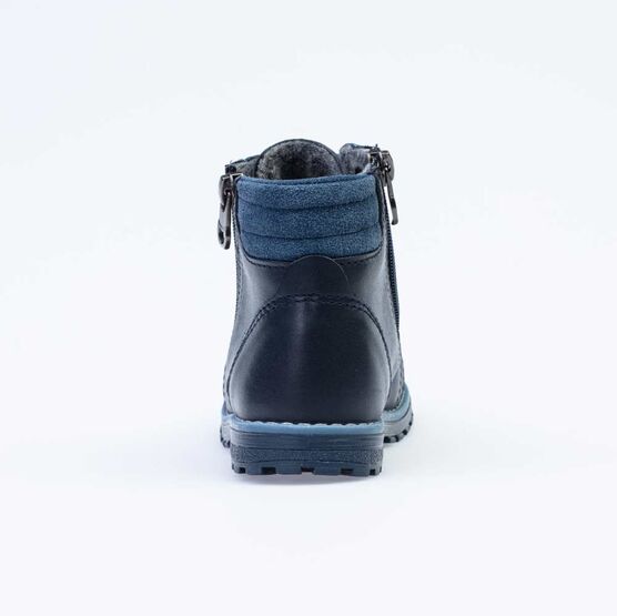152292-31 Ботинки на молнии из натуральной кожи для мальчики светло-синий фото №5