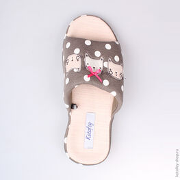 731013-11 Тапочки серые для девочки серый фото №4