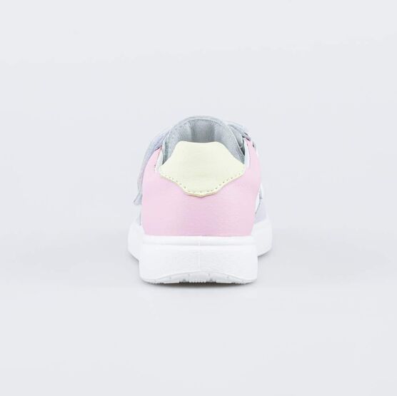 132170-24 Кожаные кеды-полуботинки на липучках для девочки белый фото №5