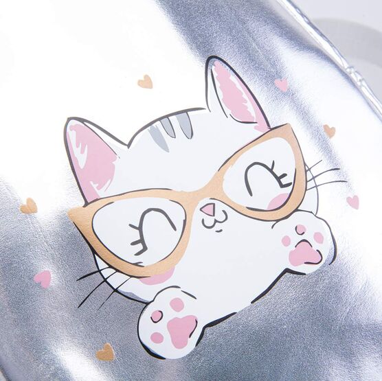 02811290-40 Рюкзак детский Милый котик серебристый для девочки серебристый фото №5