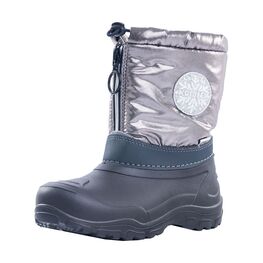 664058-44 Сноубутсы для девочки сер-срб