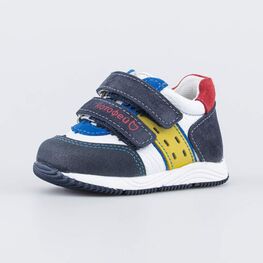 032095-24 Полуботинки для первых шагов для мальчики син-бел-кра