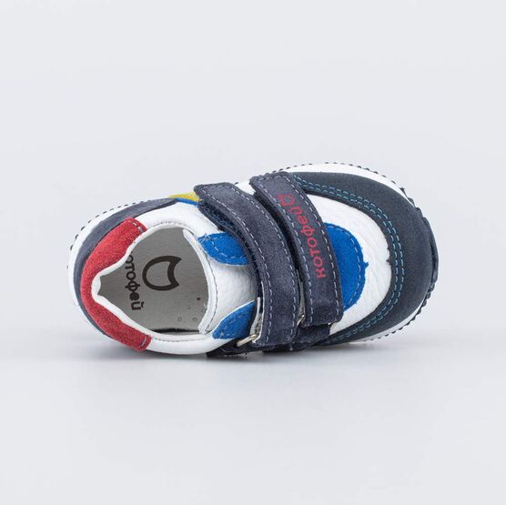 032095-24 Полуботинки для первых шагов для мальчики син-бел-кра фото №4