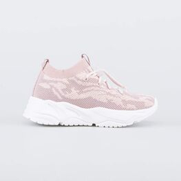 441026-11 Кроссовки из вязаного текстиля для девочки розовый фото №2