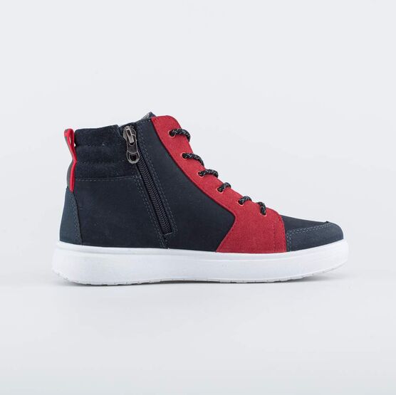 652199-21 Ботинки из натуральной кожи для мальчики син-кра фото №2