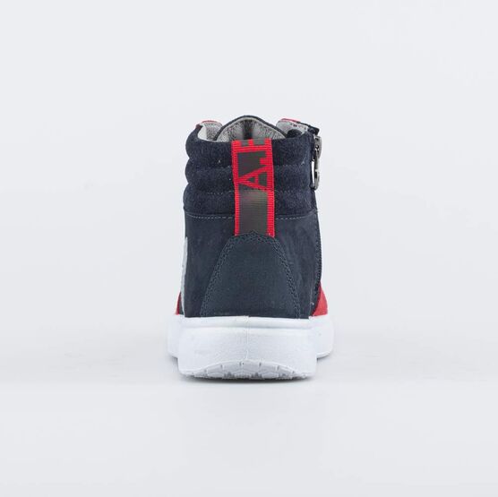 652199-21 Ботинки из натуральной кожи для мальчики син-кра фото №5