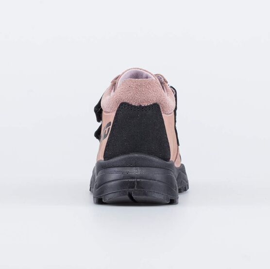 352352-22 Кожаные ботинки на липучках Lets GO для девочки пудровый фото №5