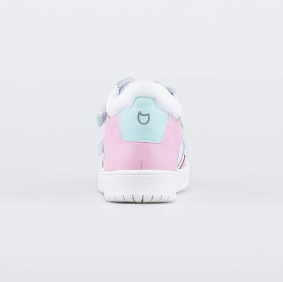 352362-22 Кожаные ботинки на липучках для девочки белый фото №5