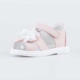 122198-21 Кожаные сандалии для первых шагов для девочки розовый