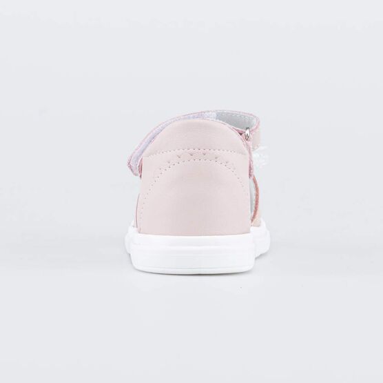 122198-21 Кожаные сандалии для первых шагов для девочки розовый фото №5