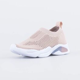 441021-11 Кроссовки из вязаного текстиля для девочки розовый