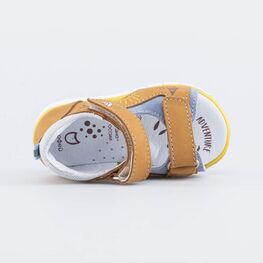 022139-22 Кожаные сандалии для первых шагов для мальчики кор-гол фото №4