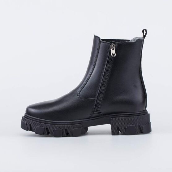 762129-32 Подростковые сапожки-челси для девочки черный фото №2