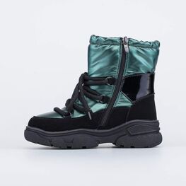 664141-42 Дутики на замке подростковые изумрудный для девочки зеленый фото №2