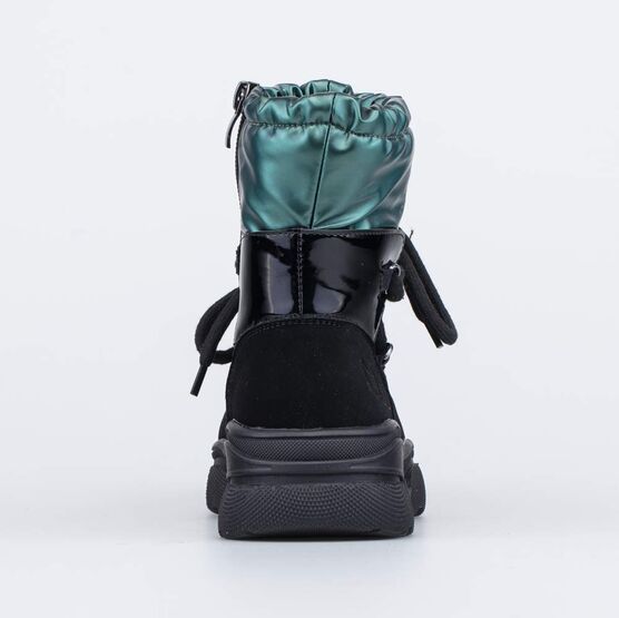 664141-42 Дутики на замке подростковые изумрудный для девочки зеленый фото №5