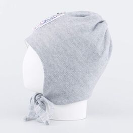 07811663-40 Тонкая шапка на весну/осень Единорог серебристый для девочки серебристый фото №2