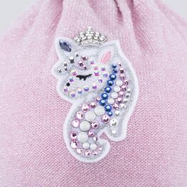 07811664-40 Тонкая шапка на весну/осень Единорог розовый для девочки розовый фото №3