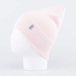 07811680-40 Тонкая шапка с отворотом для девочки розовый для девочки розовый фото №2