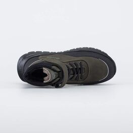 752276-51 Зимние ботинки на натуральном мехе для мальчики оливковый + черный фото №4