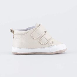 002139-21 Кожаные пинетки на липучке для мальчики бежевый фото №2