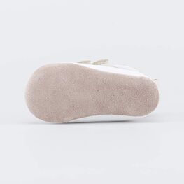 002139-21 Кожаные пинетки на липучке для мальчики бежевый фото №3