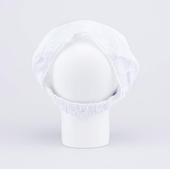 07811707-40 Белая косынка на резинке Сердечки для девочки белый фото №3