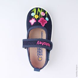 231130-11 Текстильная обувь для девочки светло-синий фото №4