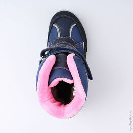 654977-44 Мембранные ботинки для девочки син-роз фото №4