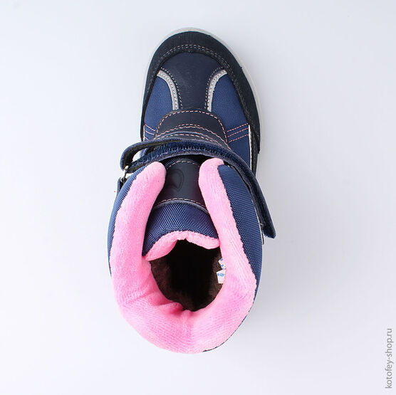 654977-44 Мембранные ботинки для девочки син-роз фото №4