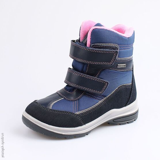 654977-44 Мембранные ботинки для девочки син-роз