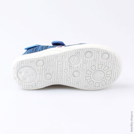 231132-12 Текстильная обувь для мальчики син-кра фото №3