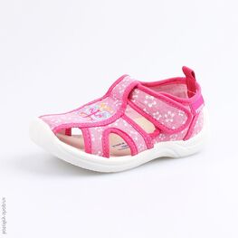 221064-12 Босоножки текстильные для девочки фуксия